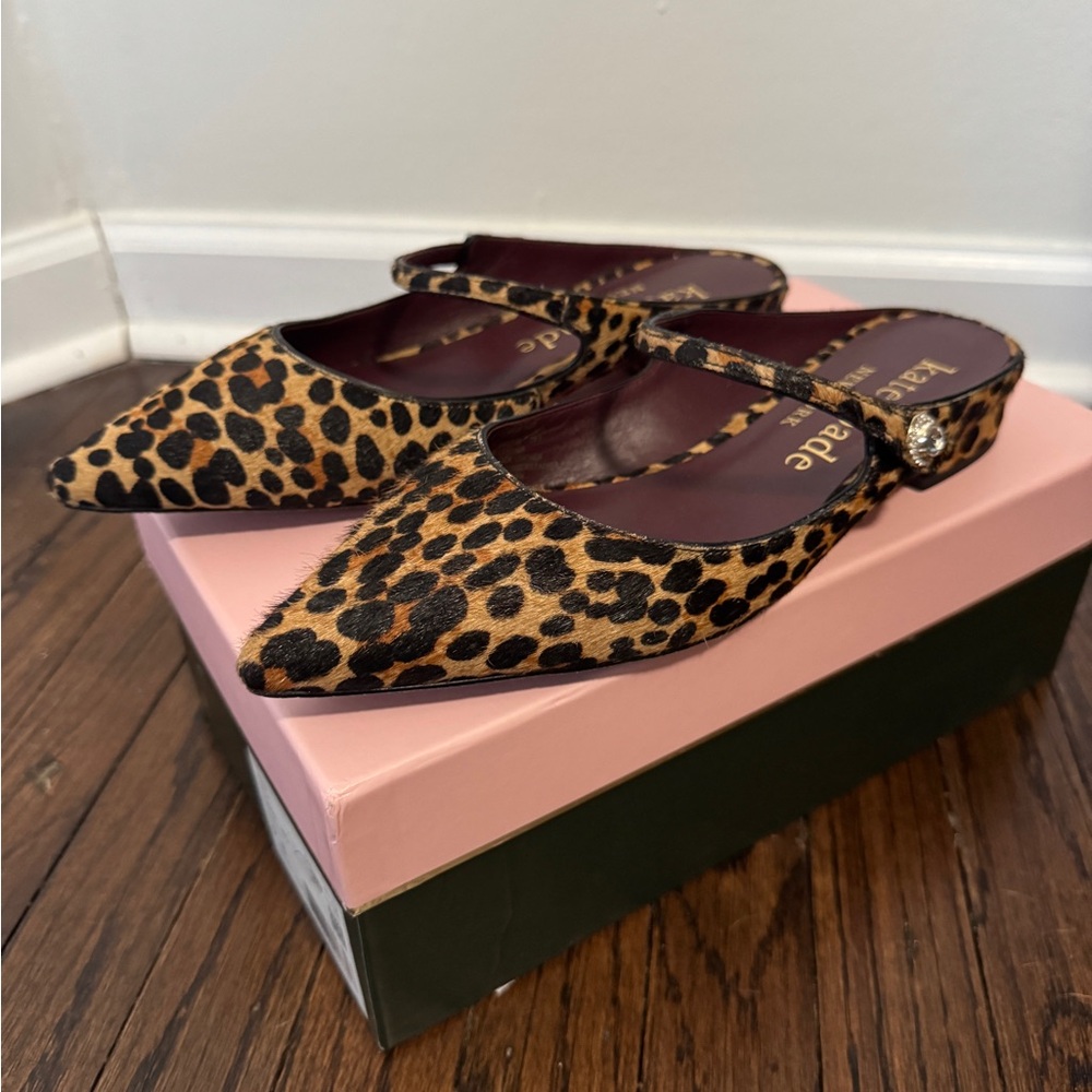 Kate Spade Animal/Leopard Pony Hair Marisol Mules